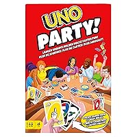 Mattel,UNO Party Card Game-Larger Groups! Wilder Rules! Faster Fun!