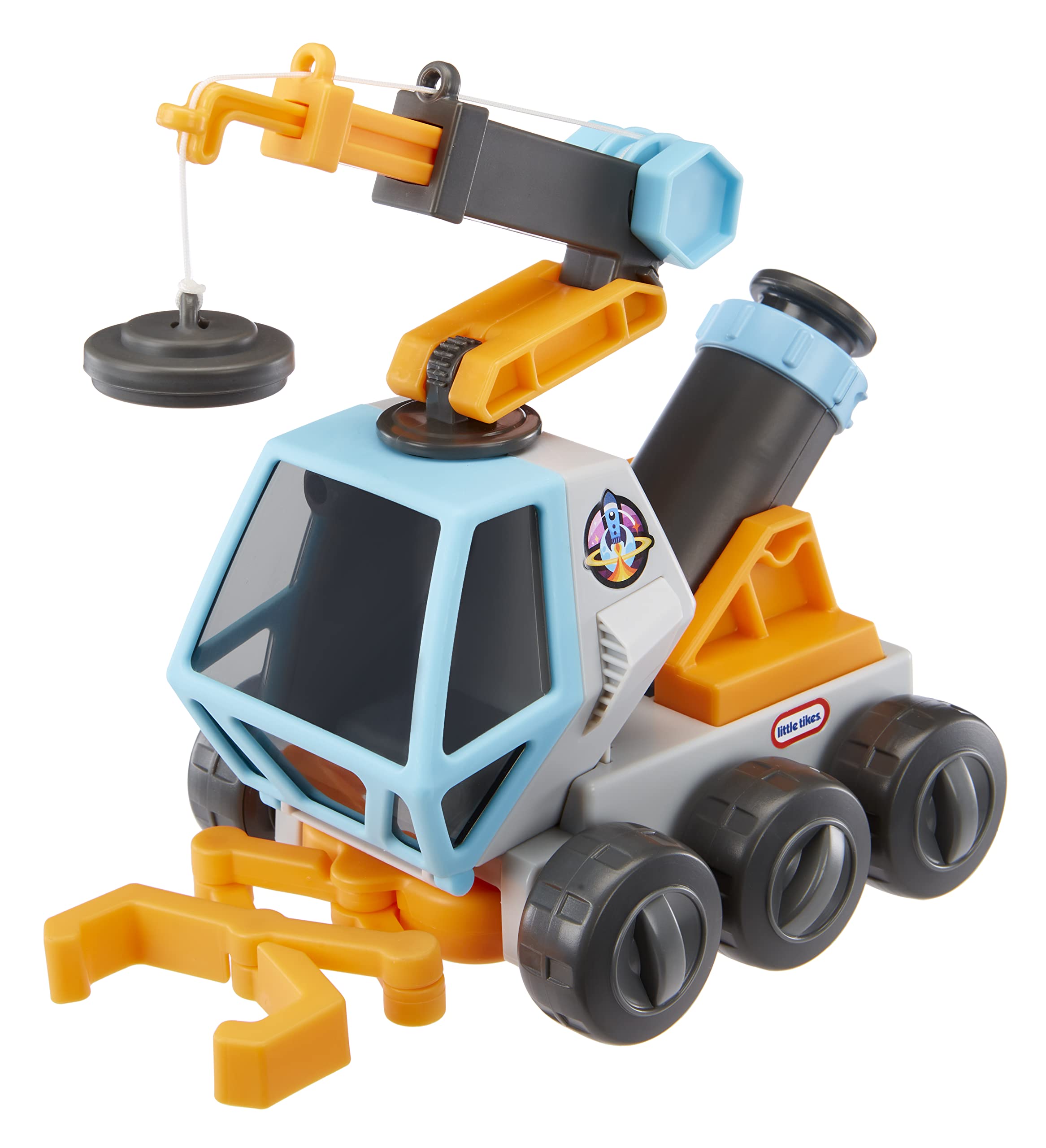 Little Tikes Big Adventures Space Rover STEM Toy Vehicle with Microscope, Magnetic Crane, Extending Grabber for Girls, Boys, Kids Ages 3+