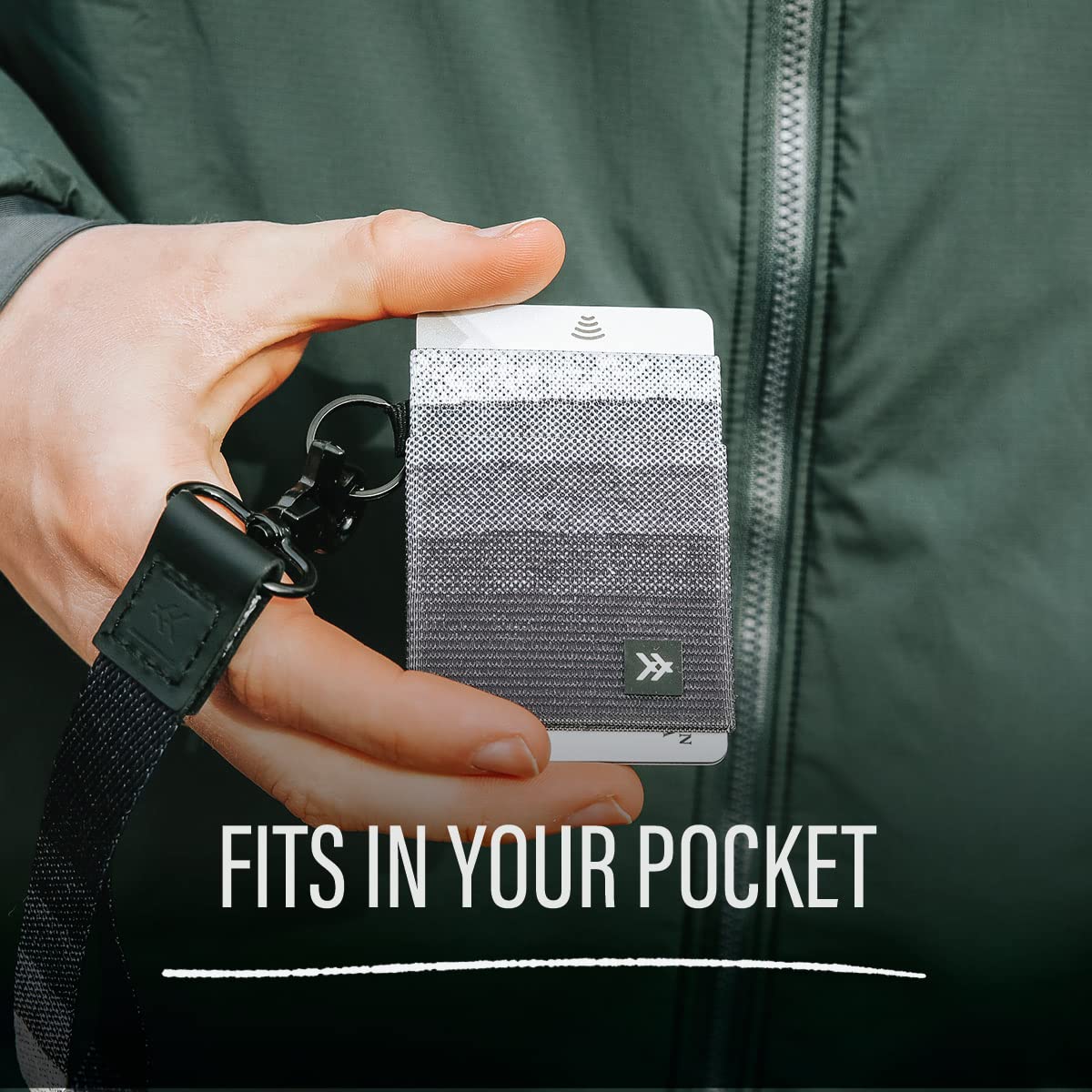Slim Minimalist Elastic Wallet for Men & Women | Small Credit Card Holder for Front Pocket (Bonsai)