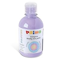 PRIMO Premium Tempera Paint, 300ml, Pastel, Pastel Lilac, Bright and Intense Colors, Features a Flow-Control Cap