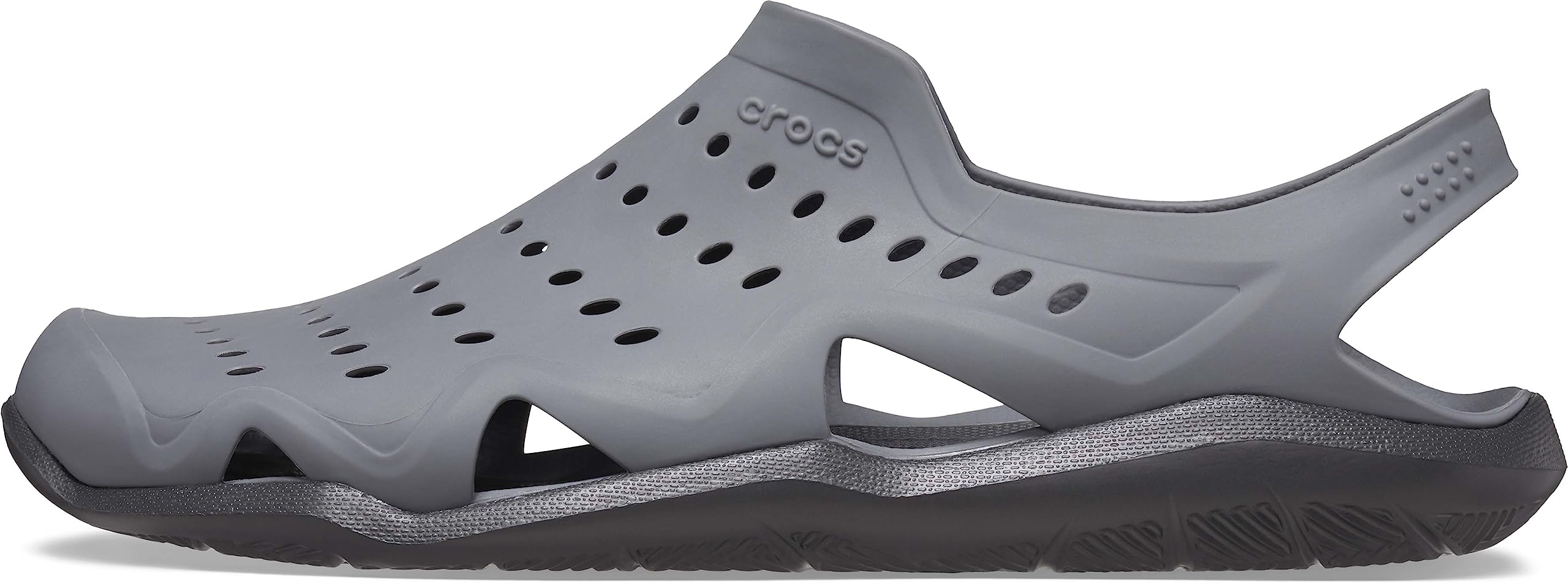 Crocs Men's Swiftwater Wave Sandals, Water Shoes, Charcoal/Graphite, 7 Men
