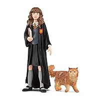 Schleich Wizarding World of Harry Potter 2-Piece Set with Hermione Granger & Crookshanks Collectible Figurines for Kids Ages 6+