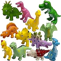 No Hole Dinosaur Bath Toys for Toddler, 12 PCS Mold Free Bathtub Pool Shower Water Bath Toy for Baby Toddlers Kids Boys 3 4 5 Years Old Chrismas Birthday Gifts