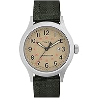 Timex Men's Expedition North Sierra 40mm Watch - Black Strap Green Dial Silver-Tone Case