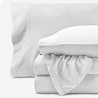 Bare Home Super Soft Fleece Sheet Set - Queen Size - Extra Plush Polar Fleece, No-Pilling Bed Sheets - All Season Cozy Warmth (Queen, White)