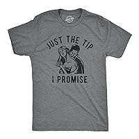 Mens Just The Tip I Promise T Shirt Funny Halloween Vampire Bite Joke Tee for Guys