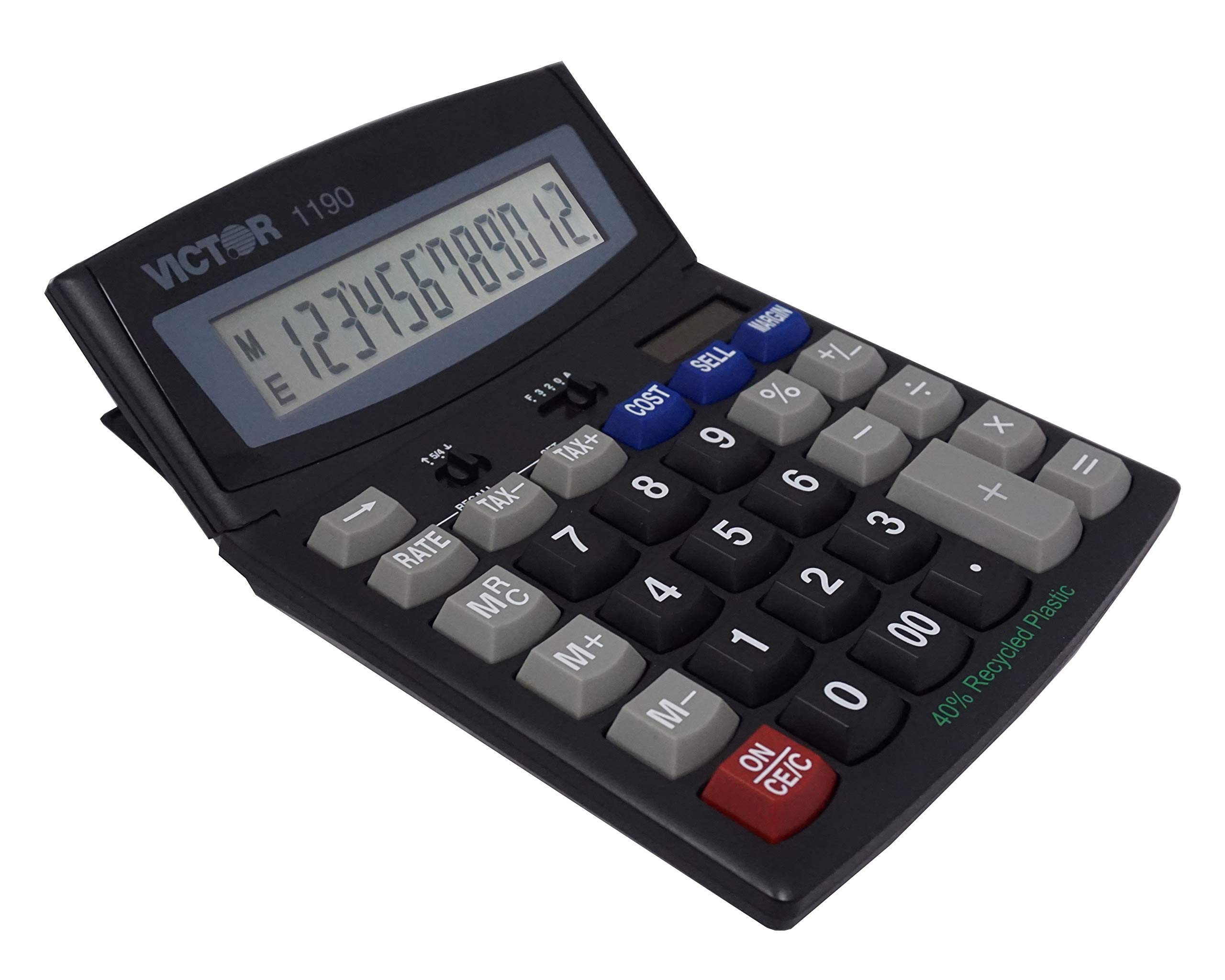 Victor 1190 Desktop Display Calculator, Black, 1
