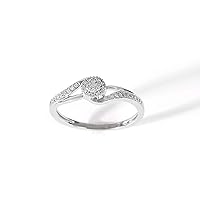 10k White Gold 1/8ct TDW Diamond Cluster Engagement Ring (I-J, I2)