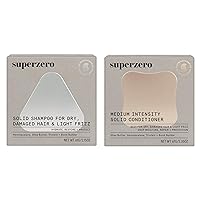 SUPERZERO Shampoo and Conditioner Set for Dry, Damaged, or lightly Frizzy Hair, No synthetic fragrances