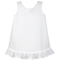 I.C. Collections Little Girls White Embellished A-Line Slip, 2T - 6x