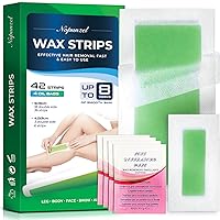 Wax Strips: Waxing Strips - Wax strips for Hair Removal - Body Wax Strips for Arms Legs Chest Back - Bikini Wax Strips - Brazilian Waxing - Waxing Kit for Women Men - 42 Strips (2 Sizes)