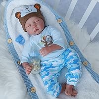 Reborn Baby Dolls -22 inches Sleeping Realistic Reborn Baby Dolls Boy with Lifelike Soft Body Presented in Gift Box for Kids 3+