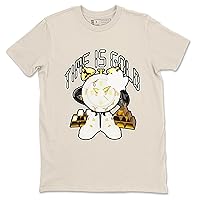 Graphic Tees Time is Gold Design Printed 4s Sail Sneaker Matching T-Shirt