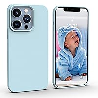 IceSword iPhone 13 Pro Case Baby Blue (2021), Liquid Silicone Slim Drop Protective, Shockproof Phone Case Cover, Soft Anti-Scratch Microfiber Lining, Matte Pastel Baby Blue, 6.1 inch 13P - Baby Blue