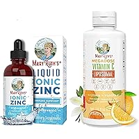 MaryRuth Organics Bundle & Save: Our Immunity Products are Now a Bundle! Vegan Liquid Zinc Sulfate 4oz, Organic Glycerin + Ionic Zinc Supplement, Provides Immune Support, 4oz, Megadose Vitam