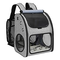 Expandable Pet Carrier Backpack for Cats, Dogs and Small Animals, Portable Pet Travel Carrier, Super Ventilated Design, Airline Approved, Ideal for Traveling/Hiking/Camping
