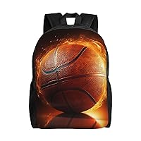 Ball Basketball Laptop Backpack Water Resistant Travel Backpack Business Work Bag Computer Bag For Women Men