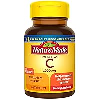 Nature Made Vitamin C 1000 mg with Rose Hips, Dietary Supplement for Immune Support, 60 Time Release Tablets, 60 Day Supply