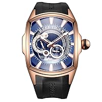 REEF TIGER Sport Watches for Men Rose Gold Automatic Watches Huge Big Watch Rubber Strap RGA3069S