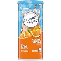 Crystal Light Classic Orange with Vitamin C & Calcium Drink Mix (20 Pitcher Packets, 4 Canisters of 5)