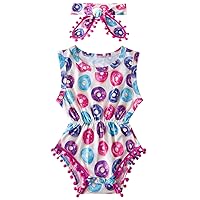 BFUSTYLE Newborn Toddler Baby Girl Floral Bodysuit Romper Summer Casual Outfit + Headband