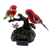 Tipmant Eelctric Birds Talking Parrots Electronic Pets Office Home Decoration Recording & Playback Function, Pen Holders Kids Toys