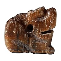 Tigers Eye Mineral Beads - Thai Carved Naga Dragon Bead - 1pc