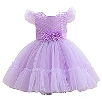 Little Girls' Sequin Mesh Tulle Dress Sleeveless Flower Party Ball Gown Mesh Flower Ball Gown Party Dress Tulle Prom
