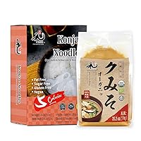 YUHO Shirataki Konjac Variety 8 Pack and Organic Miso Paste 1kgs