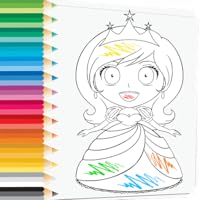 Prince & Princess Coloring Book - Love beautiful princesses? Enjoy drawing and painting free princess coloring pages game!