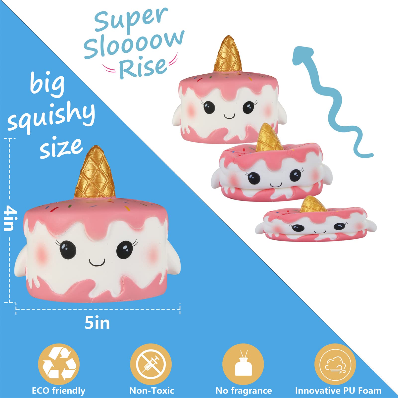 Big Squishy Unicorn Cake 12cm Jumbo Squishies Slow Rising Scent Large Toy  DHL Free Shipping - SQU070 - Lanpade