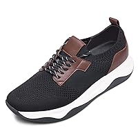 CHAMARIPA Men's Height Increasing Elevator Shoes Invisible Sneakers Lifting Shoes Hidden Heel Trainers