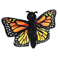 Wild Republic Huggers Butterfly Monarch Plush Toy, Slap Bracelet, Stuffed Animal, Kids Toys, 8