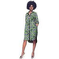African Print Dresses for Women Plus Size Loose Casual Outfits Wax Attire Traditional Vintage Party Dress