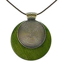 SoulCats® Wooden Spiral Locket with Leather Strap