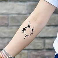 Solar Eclipse Temporary Tattoo Sticker (Set of 2) - OhMyTat