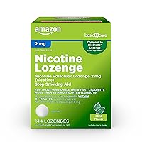 Amazon Basic Care Nicotine Polacrilex Lozenge 2 mg (nicotine), Stop Smoking Aid, Mint Flavor, 144 Count