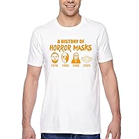 Men's History of Horror Masks Scary Halloween Short Sleeve T-Shirt