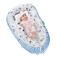 Baby Lounger - Baby Lounger for Newborn, Breathable & Soft Baby Nest Cover Co Sleeper for Baby 0-24 Months, Babies Essentials Gifts, Portable Infant Lounger Baby Floor Seat for Home and Travel