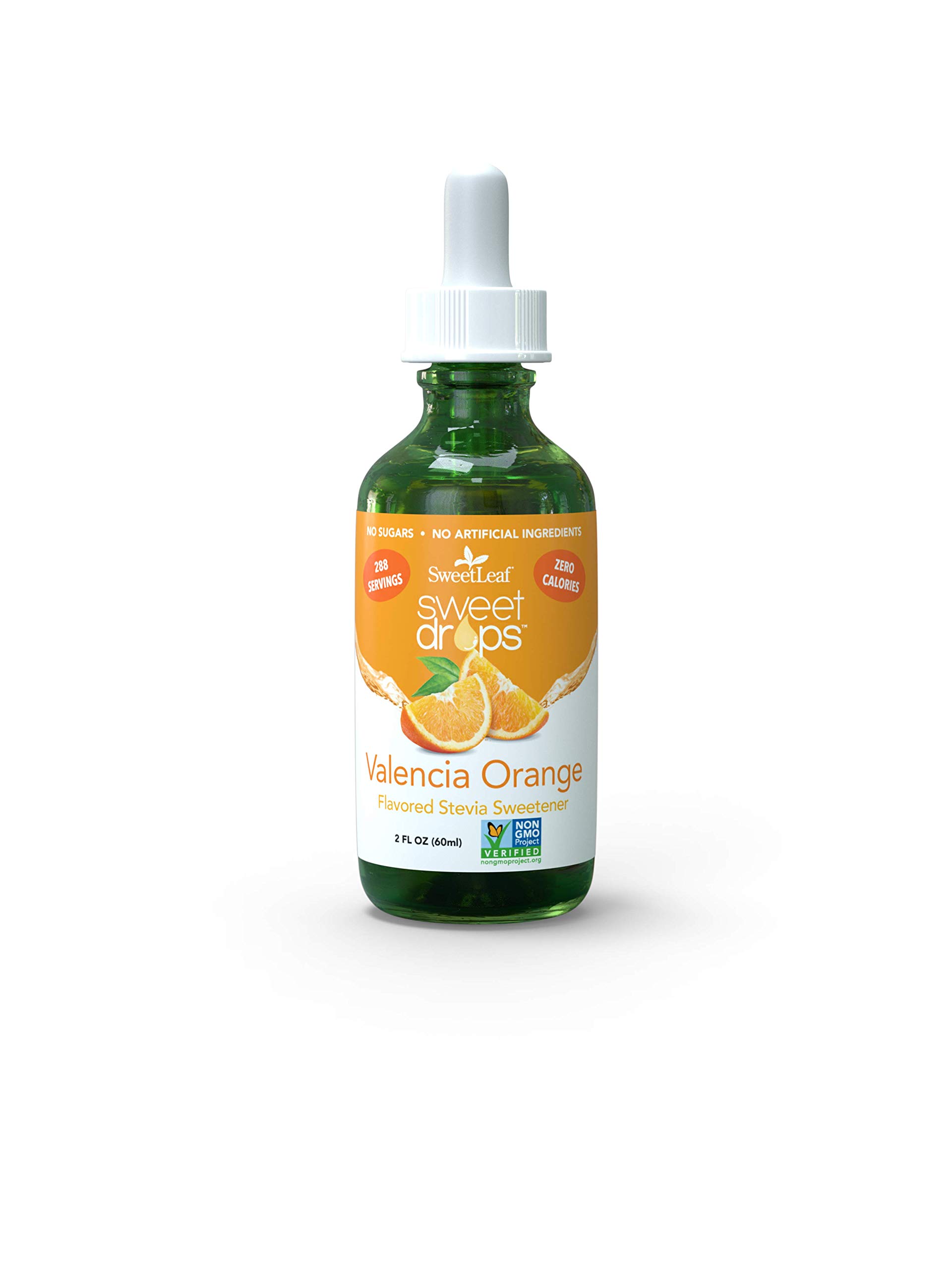 Sweet Drops SweetLeaf Liquid Stevia Sweetener, Valencia Orange, 2 Ounce & Sweet Drops Liquid Stevia Sweetener, Vanilla Creme, 2 Ounce