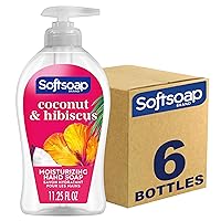 Softsoap Coconut & Hibiscus Scent Hydrating Liquid Hand Soap, Liquid Hand Soap, 11.25 Fl Oz (Pack of 6)
