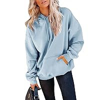 Yuccalley Women's Long Sleeve Fashion Pocket Hoodies Casual Pullover Tops