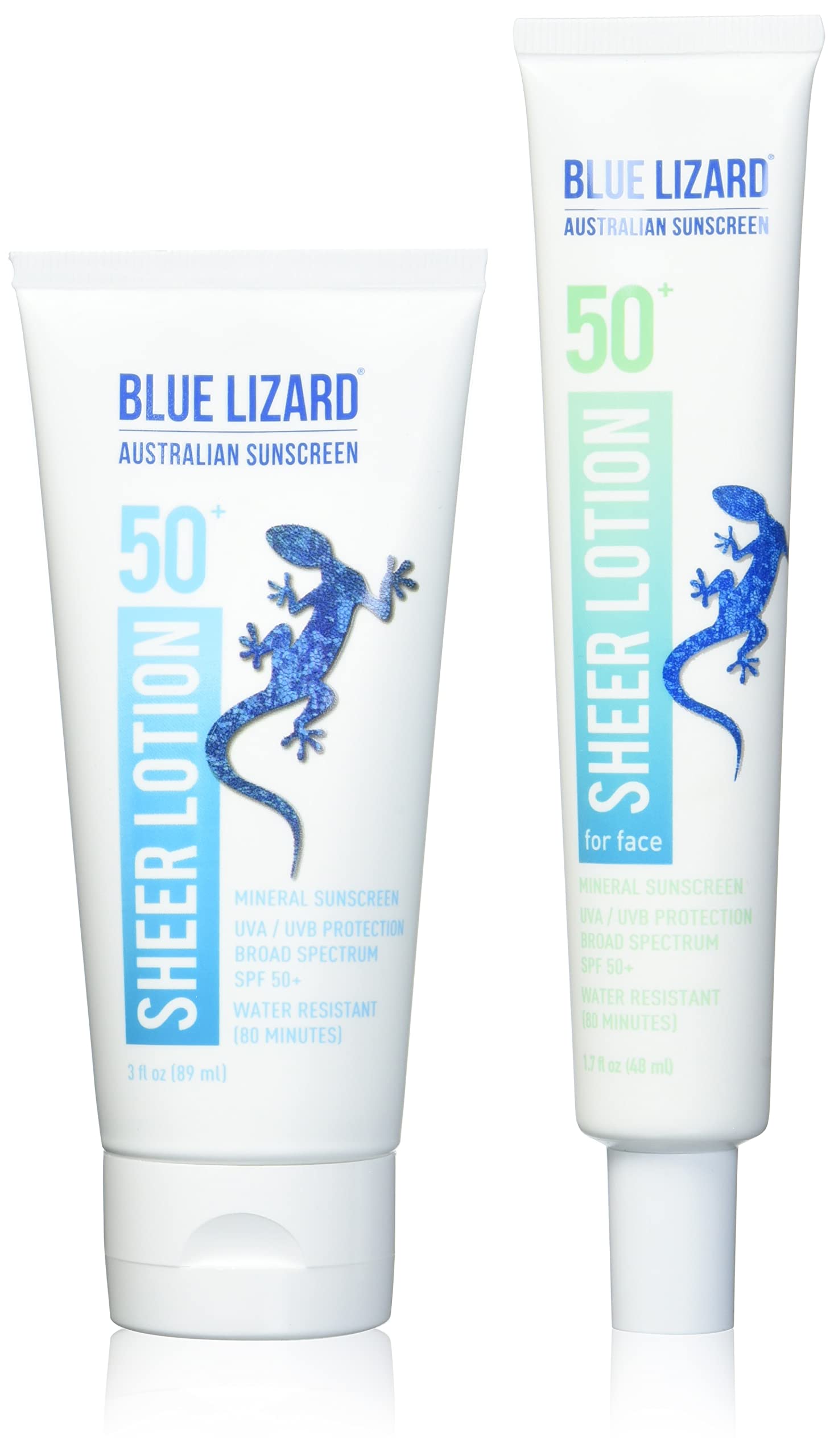 Blue Lizard Bundle Sheer Body 3 oz & Sheer Face 1.7 oz