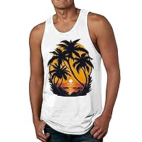Men's Floral Tank Tops Summer Tropical Novelty Graphic Vintage Style T-Shirt Quick Dry Fitness Fashion Tropical Shirts