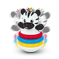 Baby Einstein Stack & Wobble Zen BPA Free Teether Toy for Cause and Effect Learning, Infants Ages 3 Months and up
