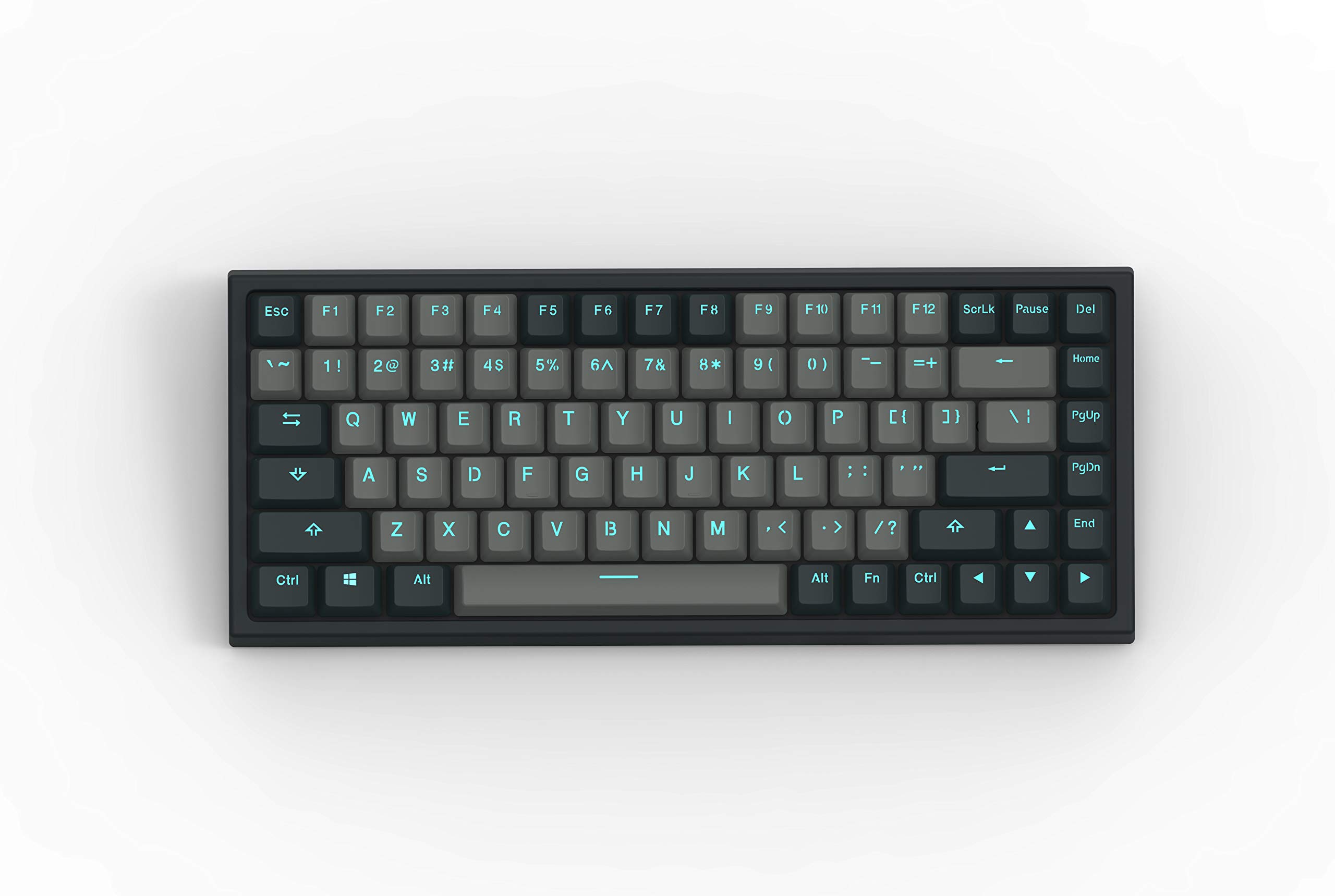 YUNZII KC84S Graphite Blue 84-Key Hotswap Wireless Mechanical Keyboard with Bluetooth 5.0, RGB, PBT Dye-subbed Keycaps for Mac/Win/Gamers (Gateron ...