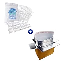 Thermo Chill Double Insulated Shipping Box with Dry Ice Packs for Shipping Frozen Food, Perishables, Breast milk, Meat, Chocolate, Fish, Candles, Long lasting for cold shipping