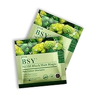 BSY Noni Black Hair Magic Hair Dye Shampoo, 12 ml - Pack of 24 Sachets