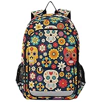 ALAZA Dia De Los Muertos Mexican Day Of The Dead Casual Backpack Travel Daypack Bookbag