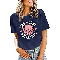 XJYIOEWT Tshirts Shirts for Women with Bling T Shirts Women Volleyball Shirts Volleyball Team Tee Tops Volleyball Graph